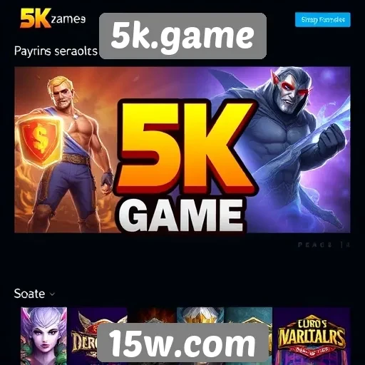 Destaques dos jogos disponíveis no site 5k.game